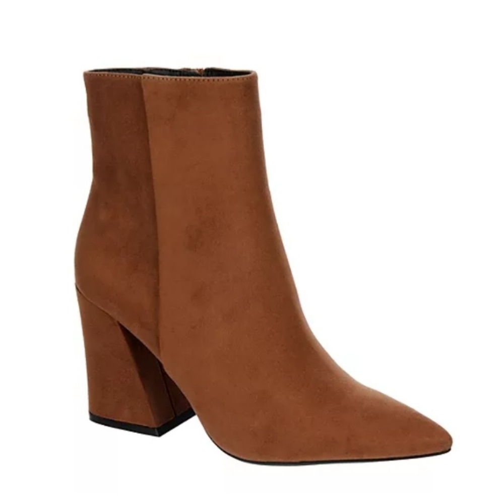Madden Girl Cody Flared Heel Zipper Closure Dress Booties